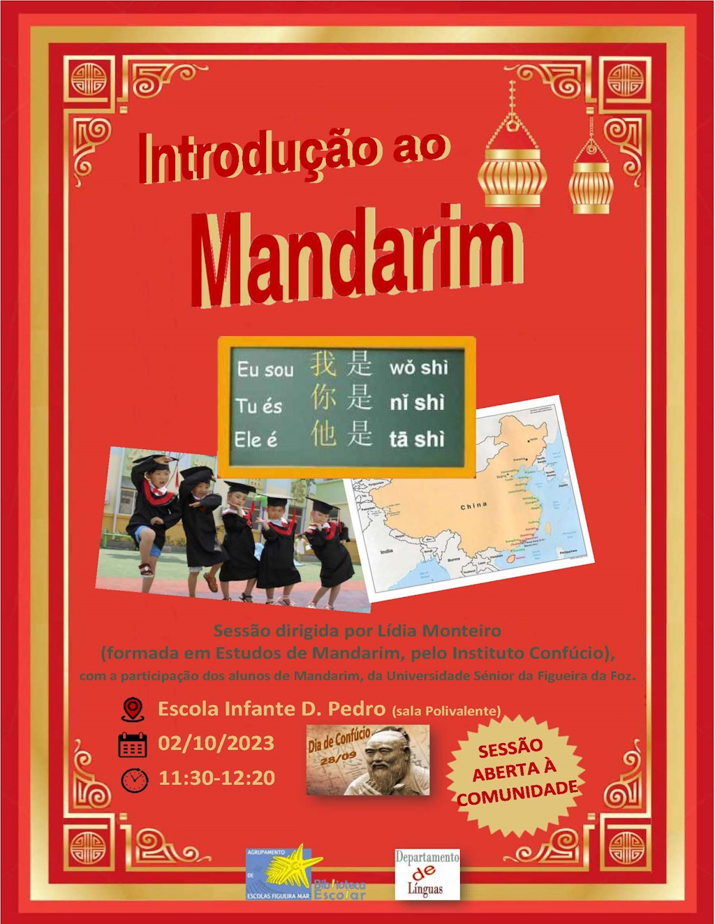 Introdução ao mandarim - cartaz A3 IDP