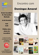 Encontro com Domingos Amaral - cartaz A3