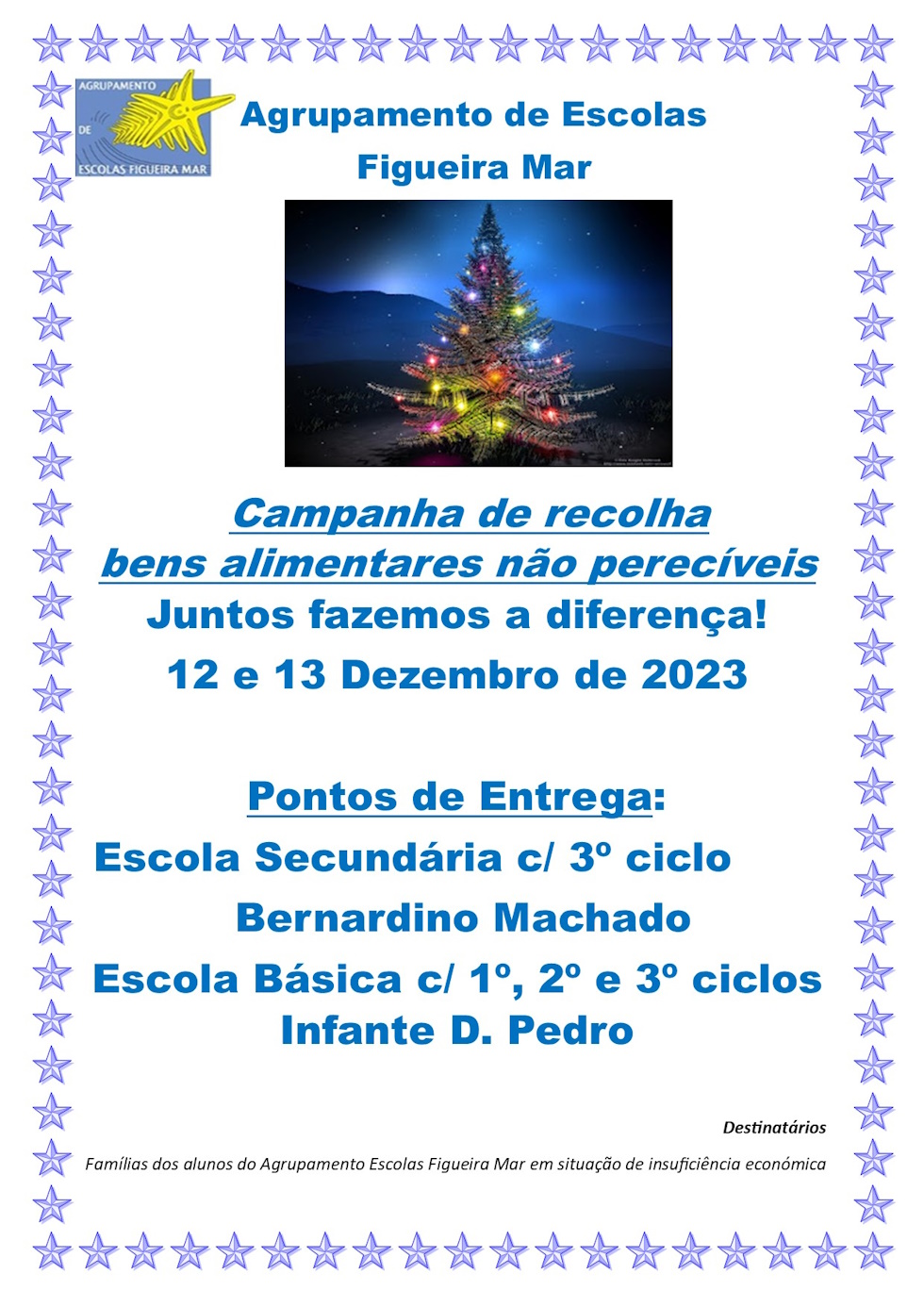Cartaz recolha alimentar Natal2023