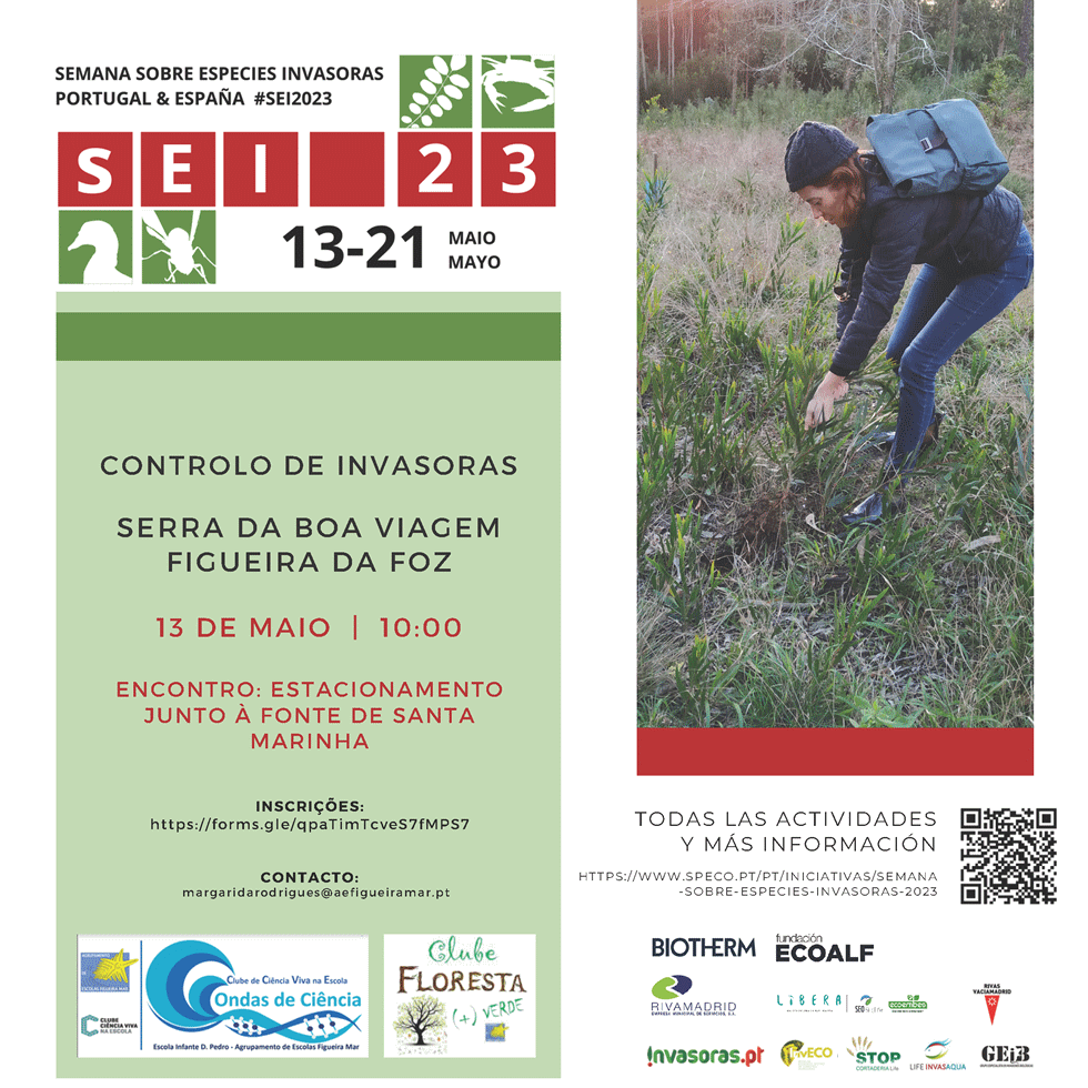 Cartaz atividade - Controlo Invasoras 13 maio